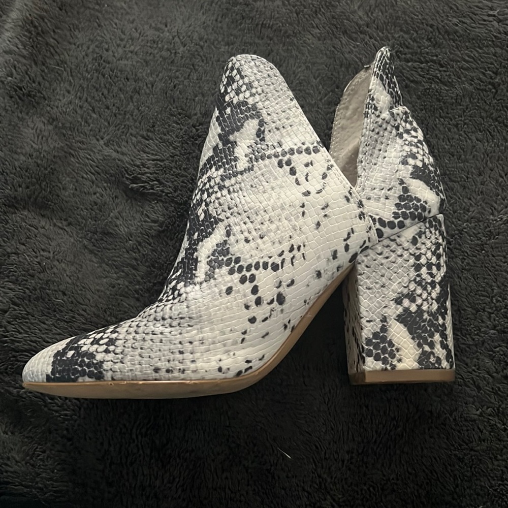 Steve Madden snakeskin booties